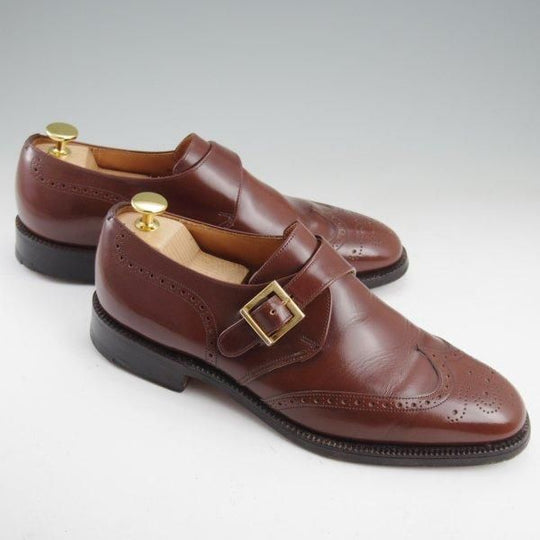 極上★チャーチ 70F/UK7【旧チャーチ★ブックバインダーカーフ/PICCADILLY/73ラスト】モンクストラップ/濃茶/メンズ/Church's★m351