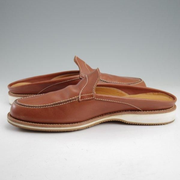 美品★ジョンロブ SIZE 7.5【貴重★BARBADOS/バルバドス/レザーサンダル】スリッパ/ミュール/BARENIA/茶/JOHN LOBB★m353