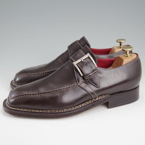 極上★(伊)ストール・マンテラッシ SIZE 41.5【貴重★ノルベジェーゼ製法/モンクストラップ】カーフ/濃茶/SUTOR MANTELLASSI★m355