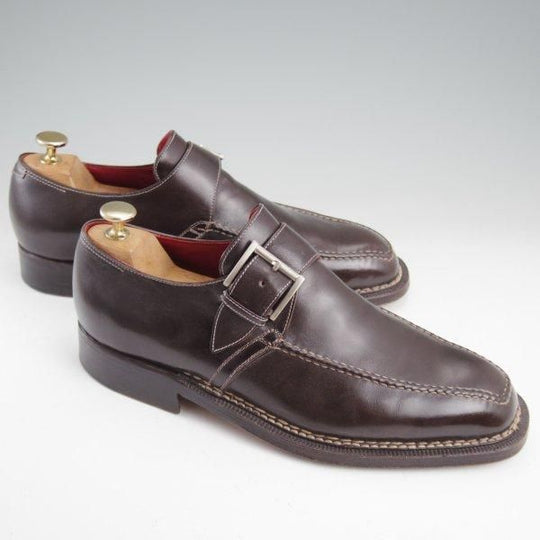 極上★(伊)ストール・マンテラッシ SIZE 41.5【貴重★ノルベジェーゼ製法/モンクストラップ】カーフ/濃茶/SUTOR MANTELLASSI★m355