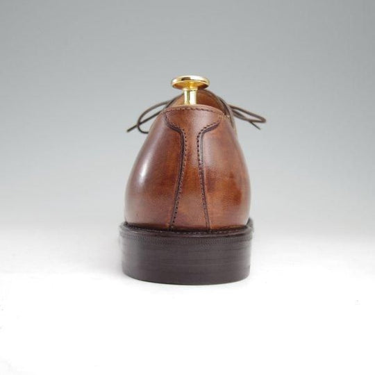 極美品★(伊)タニノクリスチー SIZE 8【世界300足限定★ブラックラピド製法/MEILO】オックスフォードシューズ/茶/TANINO CRISCI★m358