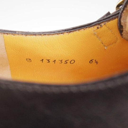 極美品★(伊)タニノクリスチー SIZE 6.5【定価￥216,000-★純正シューツリー付/LUDWIG/ダブルモンク】671/黒/メンズ/TANINO CRISCI★m360