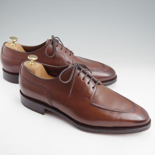 極美品★エドワードグリーン 9.5E【定価￥273,900-★DOVER/ドーバー/32ラスト】スキンステッチ/Uチップ/濃茶/EDWARD GREEN★m361