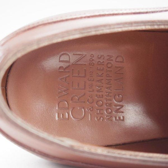 極美品★エドワードグリーン 9.5E【定価￥273,900-★DOVER/ドーバー/32ラスト】スキンステッチ/Uチップ/濃茶/EDWARD GREEN★m361