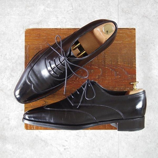 極上★ジョンロブ 6E【現行定価30万円以上★プレステージライン/WOODCOTE/8000ラスト】ブラインドブローグ/カーフ/黒/JOHN LOBB★m373