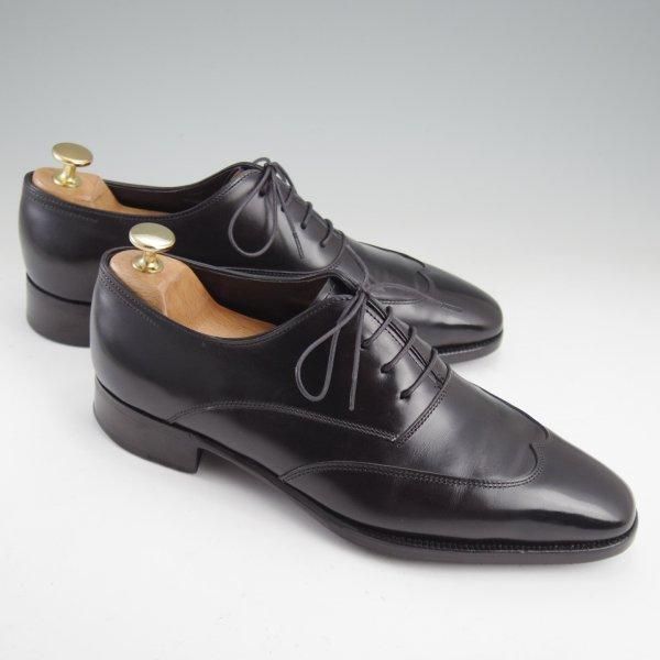極上★ジョンロブ 6E【現行定価30万円以上★プレステージライン/WOODCOTE/8000ラスト】ブラインドブローグ/カーフ/黒/JOHN LOBB★m373