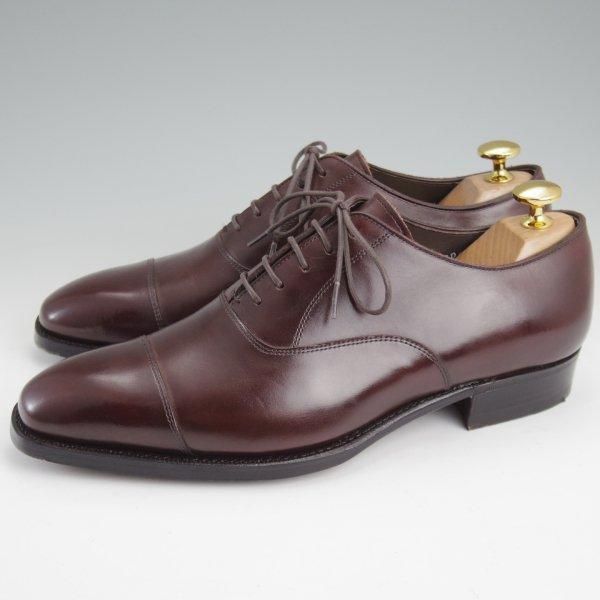 極美品★三陽山長 SIZE 6【定価￥91,300-★友之介/ストレートチップ/R309ラスト】カーフ/濃茶/メンズ/TOMONOSUKE/Sanyo Yamacho★m379