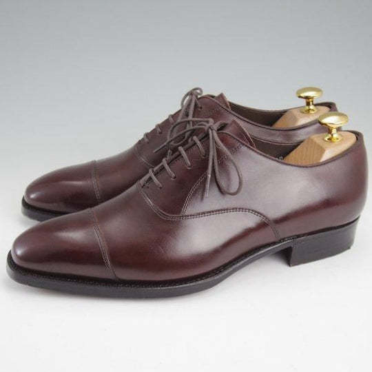 極美品★三陽山長 SIZE 6【定価￥91,300-★友之介/ストレートチップ/R309ラスト】カーフ/濃茶/メンズ/TOMONOSUKE/Sanyo Yamacho★m379