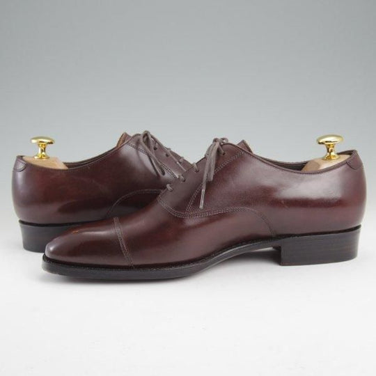 極美品★三陽山長 SIZE 6【定価￥91,300-★友之介/ストレートチップ/R309ラスト】カーフ/濃茶/メンズ/TOMONOSUKE/Sanyo Yamacho★m379