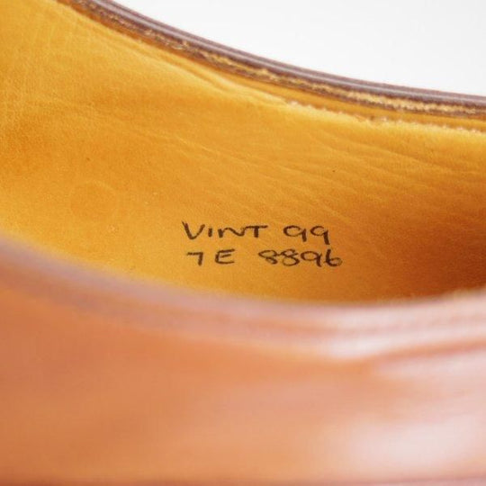 極上★ジョンロブ 7E【貴重★イヤーモデル(1999年)/プレステージライン/VINT99】8896ラスト/カーフ/茶/メンズ/JOHN LOBB★m382