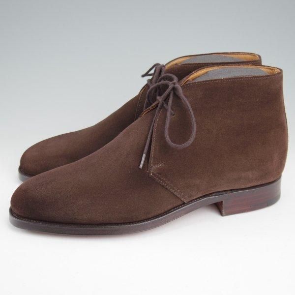 未使用★クロケット&ジョーンズ 6.5E【定価￥104,500-★チャッカブーツ/CHERTSEY】224ラスト/スエード/濃茶/メンズ/Crockett&Jones★m384