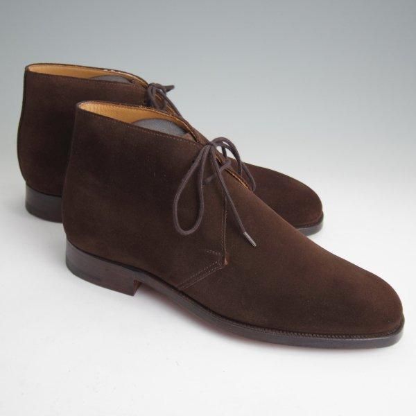 未使用★クロケット&ジョーンズ 6.5E【定価￥104,500-★チャッカブーツ/CHERTSEY】224ラスト/スエード/濃茶/メンズ/Crockett&Jones★m384