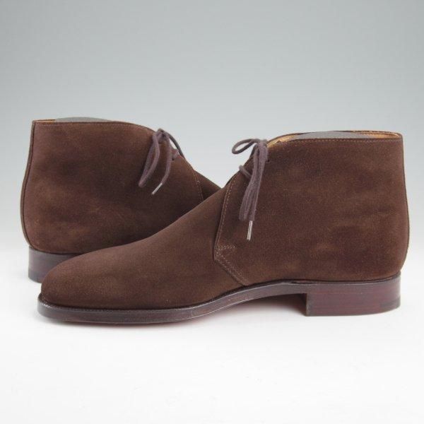 未使用★クロケット&ジョーンズ 6.5E【定価￥104,500-★チャッカブーツ/CHERTSEY】224ラスト/スエード/濃茶/メンズ/Crockett&Jones★m384