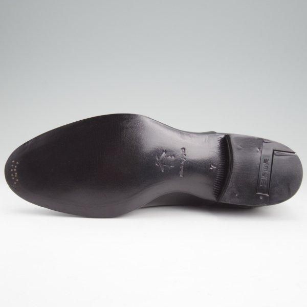 未使用★三陽山長 SIZE 7【定価￥99,000-★匠一郎/レベルソ仕立て/R2010ラスト】SHOICHIRO/ストレートチップ/カーフ/黒★m385