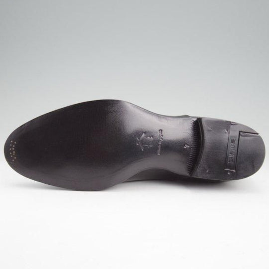 未使用★三陽山長 SIZE 7【定価￥99,000-★匠一郎/レベルソ仕立て/R2010ラスト】SHOICHIRO/ストレートチップ/カーフ/黒★m385