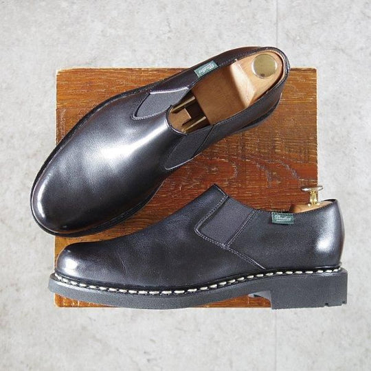 極美品★パラブーツ SIZE 6.5【定価￥88,000-★PHOTON/フォトン/サイドエラスティック】TEXソール/リスレザー/NOIR/黒/Paraboot★m387