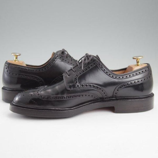 極上★クロケット&ジョーンズ 8E【現行定価18万円以上★コードバン仕様/PEMBROKE 2】375ラスト/フルブローグ/黒/Crockett&Jones★m391