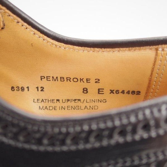 極上★クロケット&ジョーンズ 8E【現行定価18万円以上★コードバン仕様/PEMBROKE 2】375ラスト/フルブローグ/黒/Crockett&Jones★m391