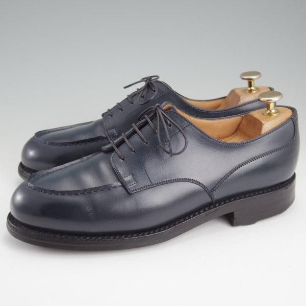 ★J.M.ウエストン 6D【現行定価￥168,300-★ゴルフ/GOLF】641/31ラスト/Uチップ/ボックスカーフ/紺/メンズ/Weston/ウェストン★m393
