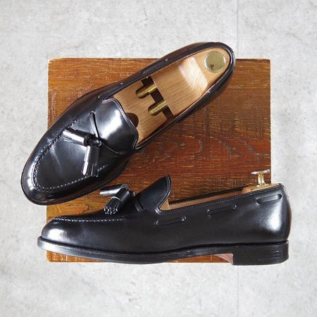 ★クロケット&ジョーンズ 7E【定価￥126,500-★CAVENDISH 3/キャベンディッシュ】タッセルローファー/カーフ/黒/Crockett&Jones★m394
