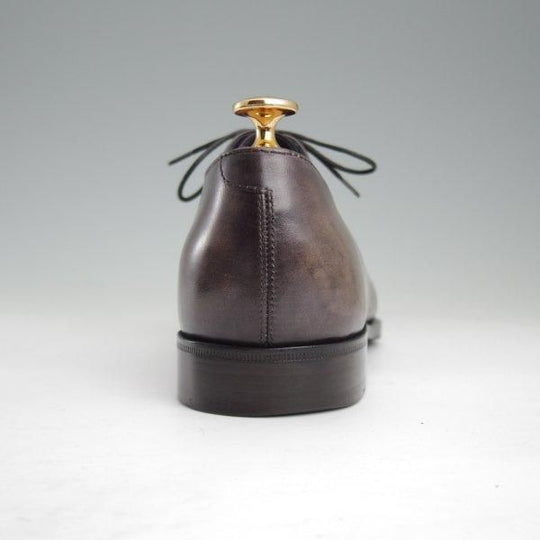美品★(仏)ベルルッティ SIZE 7【灰茶系パティーヌ★オックスフォードシューズ】ホールカット/メンズ/Berluti★m395