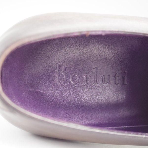 美品★(仏)ベルルッティ SIZE 7【灰茶系パティーヌ★オックスフォードシューズ】ホールカット/メンズ/Berluti★m395
