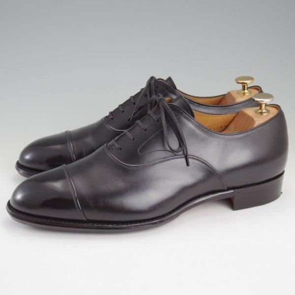極美品★三陽山長 SIZE 8.5【定価￥176,000-★極 友二郎/フレキシブルグッドイヤーウェルト製法】R2010ラスト/ストレートチップ/黒★m399