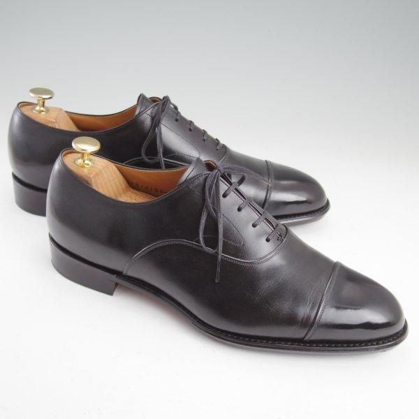 極美品★三陽山長 SIZE 8.5【定価￥176,000-★極 友二郎/フレキシブルグッドイヤーウェルト製法】R2010ラスト/ストレートチップ/黒★m399
