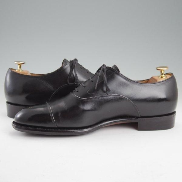 極美品★三陽山長 SIZE 8.5【定価￥176,000-★極 友二郎/フレキシブルグッドイヤーウェルト製法】R2010ラスト/ストレートチップ/黒★m399