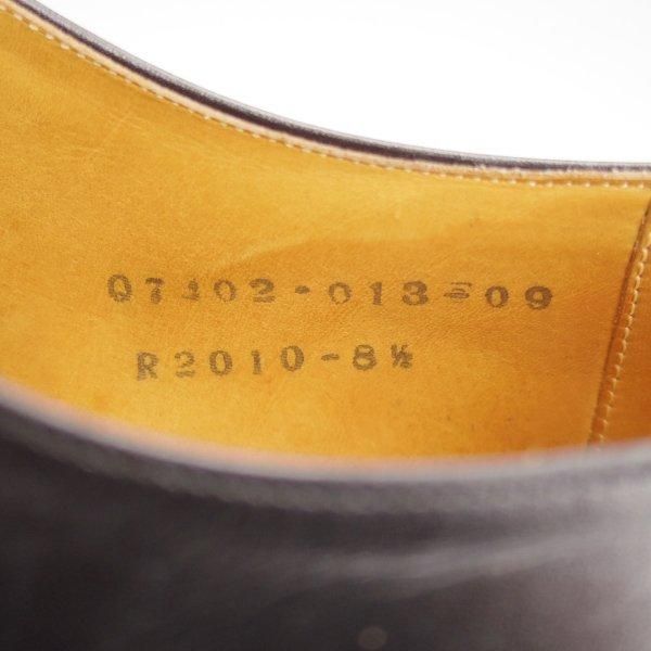 極美品★三陽山長 SIZE 8.5【定価￥176,000-★極 友二郎/フレキシブルグッドイヤーウェルト製法】R2010ラスト/ストレートチップ/黒★m399