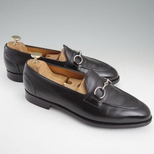 美品★エドワードグリーン 8.5E【定価￥195,800-★ビットローファー/ALTHORP】184ラスト/スリッポン/カーフ/黒/EDWARD GREEN★m401