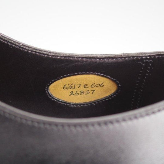 美品★エドワードグリーン 6.5E【貴重★旧トップドロワー/LADBROKE/606ラスト】プレーントゥ/カーフ/黒/メンズ/EDWARD GREEN★m403