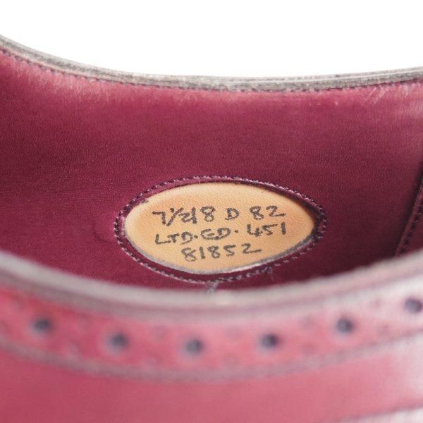 美品★エドワードグリーン 7.5D【120周年記念モデル★BRUMMELL/ブランメル】82ラスト/イミテーションブローグ/赤茶/EDWARD GREEN★m406