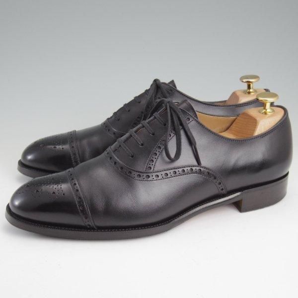 極上★(台東区)ジョーワークス SIZE 7.5【注文価格￥107,800〜★セミブローグ/黒】カーフ/メンズ/JOE WORKS★m412