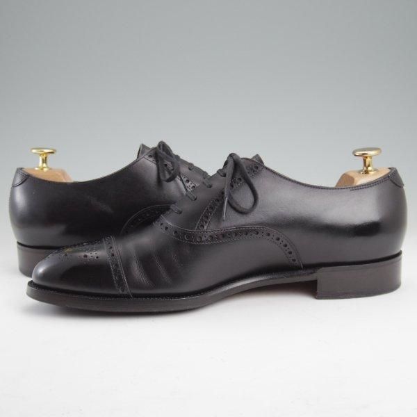極上★(台東区)ジョーワークス SIZE 7.5【注文価格￥107,800〜★セミブローグ/黒】カーフ/メンズ/JOE WORKS★m412