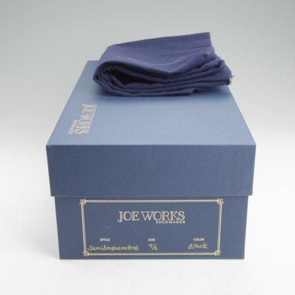 極上★(台東区)ジョーワークス SIZE 7.5【注文価格￥107,800〜★セミブローグ/黒】カーフ/メンズ/JOE WORKS★m412