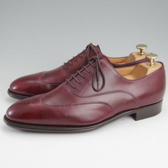 極美品★ジョンロブ SIZE 41.5/UK7.5程度【貴重★(仏)エルメス別注/HERMES/ミュージアムカーフ】JOHN/H103ラスト/赤茶/JOHN LOBB★m417