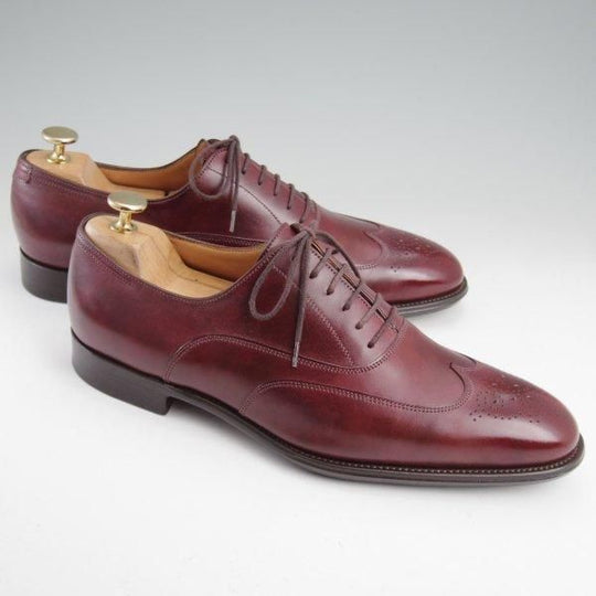 極美品★ジョンロブ SIZE 41.5/UK7.5程度【貴重★(仏)エルメス別注/HERMES/ミュージアムカーフ】JOHN/H103ラスト/赤茶/JOHN LOBB★m417