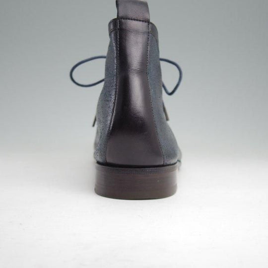 極上★(伊製)HERMES/エルメス SIZE 41【★チャッカブーツ/紺】レザー/メンズ★m420