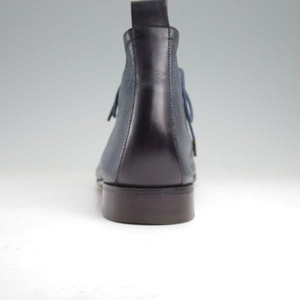 極上★(伊製)HERMES/エルメス SIZE 41【★チャッカブーツ/紺】レザー/メンズ★m420