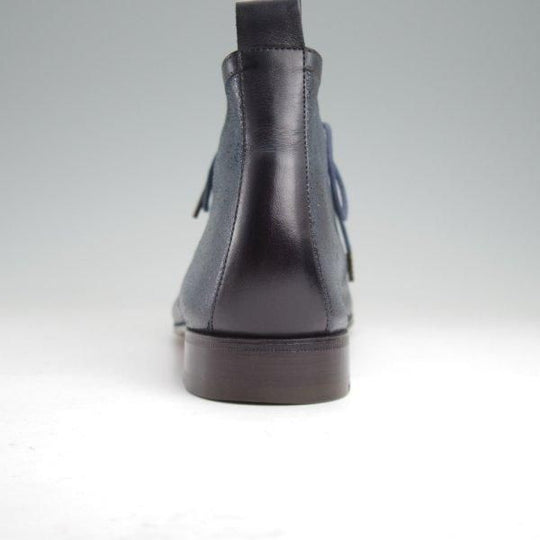 極上★(伊製)HERMES/エルメス SIZE 41【★チャッカブーツ/紺】レザー/メンズ★m420