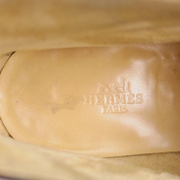 極上★(伊製)HERMES/エルメス SIZE 41【★チャッカブーツ/紺】レザー/メンズ★m420