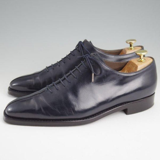 極上★(伊)ジンターラ SIZE 41【貴重★ハンドソーンウェルテッド製法/ホールカット】紺/ZINTALA/シルバノ・ラッタンジ/Lattanzi★m422