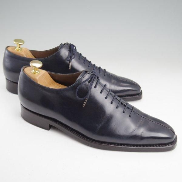 極上★(伊)ジンターラ SIZE 41【貴重★ハンドソーンウェルテッド製法/ホールカット】紺/ZINTALA/シルバノ・ラッタンジ/Lattanzi★m422