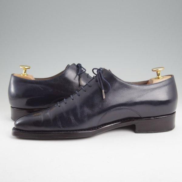 極上★(伊)ジンターラ SIZE 41【貴重★ハンドソーンウェルテッド製法/ホールカット】紺/ZINTALA/シルバノ・ラッタンジ/Lattanzi★m422