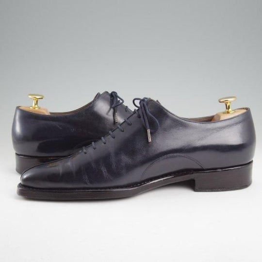 極上★(伊)ジンターラ SIZE 41【貴重★ハンドソーンウェルテッド製法/ホールカット】紺/ZINTALA/シルバノ・ラッタンジ/Lattanzi★m422