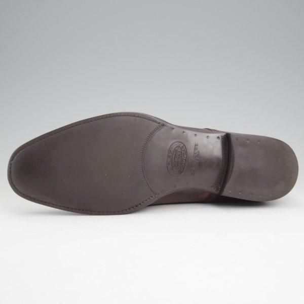 極上★(伊)シルヴァノ・サセッティ SIZE 6.5【ブラックラピド製法★シューツリー付き/クォーターブローグ】濃茶/Silvano Sassetti★m423