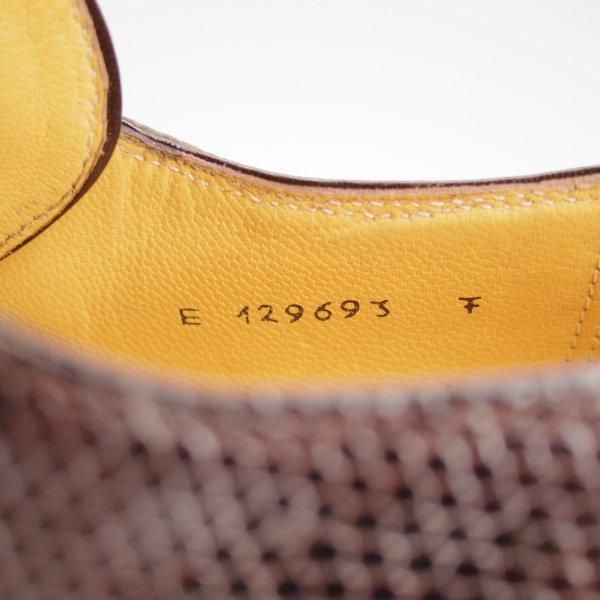 極美品★(伊)タニノクリスチー SIZE 7【高額★リザード仕様/Vフロント】プレーントゥ/濃茶/メンズ/TANINO CRISCI★m425