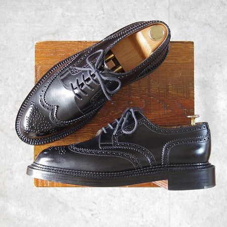 極美品★J.M.ウエストン 6.5C【定価￥253,000-★590/トリプルソールダービー】25ラスト/フルブローグ/黒/メンズ/Weston/ウェストン★m426