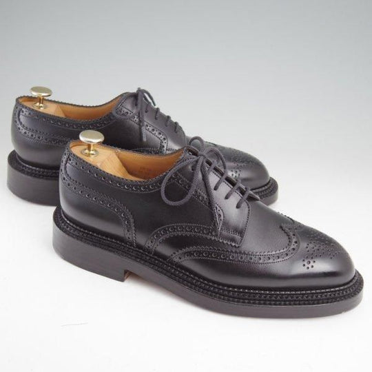 極美品★J.M.ウエストン 6.5C【定価￥253,000-★590/トリプルソールダービー】25ラスト/フルブローグ/黒/メンズ/Weston/ウェストン★m426